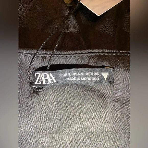 Zara NWT satin woman crop top Size Small - Picture 13 of 13